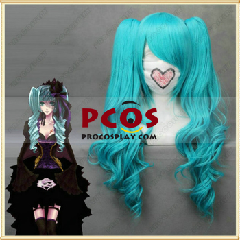 long blue cosplay wig
