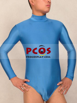 Azure Blue Conjoined clothes Lycra Spandex Zentai Suit A042