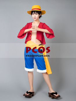 Novo anime cosplay filme vermelho luffy cosplay traje topo shorts