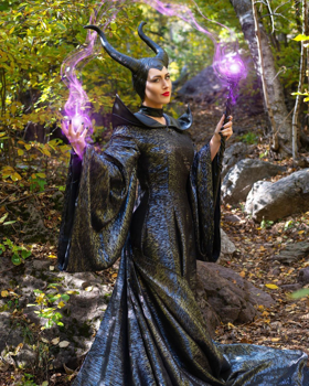 Buy New Maleficent Cosplay Costume and Horns Hat Online - Best ...
