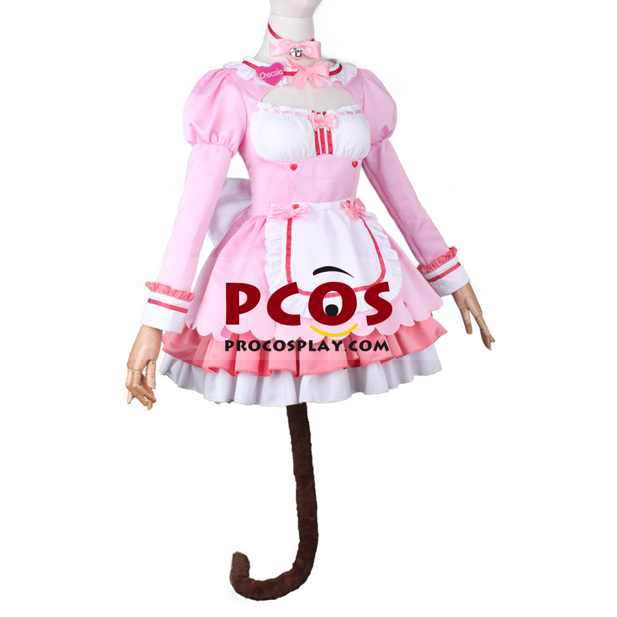 Nekopara Chocola Cosplay Costume Pink Maid Outfit C00657_All - Best ...