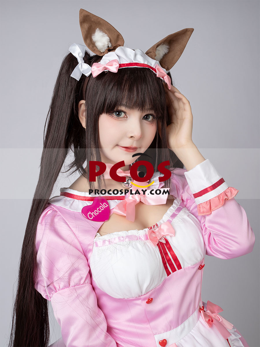 Nekopara Chocola Cosplay Costume Pink Maid Outfit C00657all Best Profession Cosplay Costumes