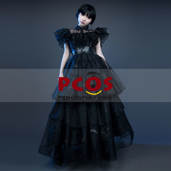 2022 Wednesday Addams Prom Dress Cosplay Costume